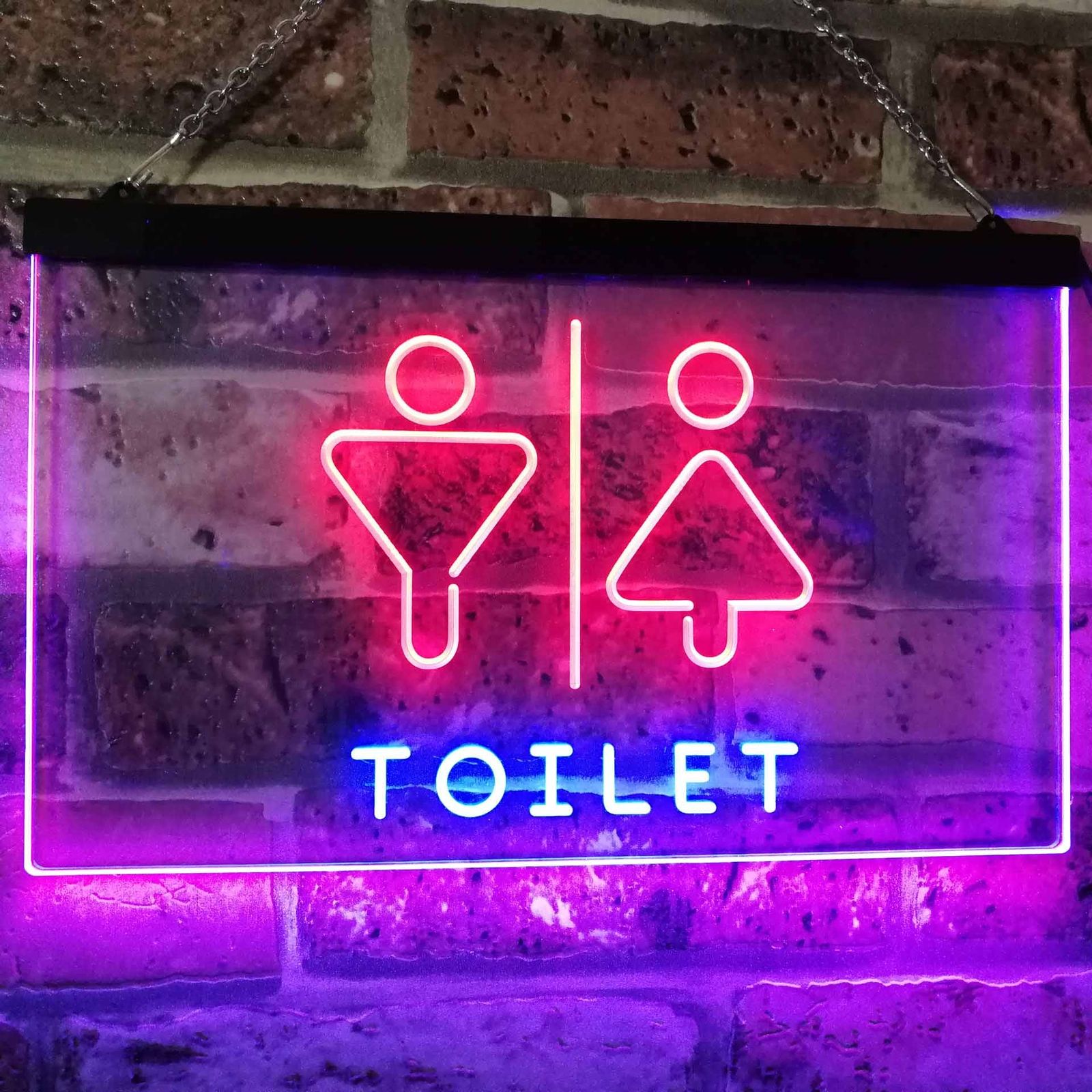 Men Women Toilet Restroom Washroom Dual Color Led Neon Sign